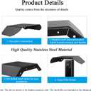Universal Doorbell Rain Cover Compatible with eufy Video Doorbell E340/C31/C30/S330/S220,eufy Security Video Doorbell 2K,Stainless Steel Doorbell Cover Weatherproof, Anti-Glare Sun Shade Protection