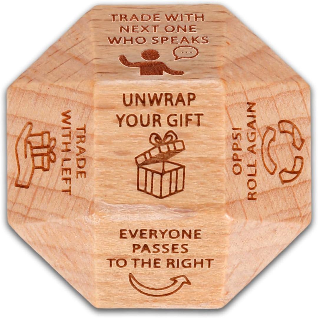 Santa Swap Gift Exchange Dice, Christmas Games Dice Stocking Stuffers for Party Games, Fun Christmas Games for Family Party, Xmas Dice Gifts for Teens, Adults, Grandkids, Holiday Christmas Gag Gifts