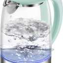 Cosori Electric Kettle, No Plastic Filter & Spout, Stainless Steel Inner Lid, Tea Kettle & Hot Water Boiler For Coffee & Tea, Water Heater & Teapot, Automatic Shut Off, Green, 1.7L/1500W (1.8 Quarts, Subtle Green)