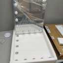 FENCHILIN Vanity Mirror with Lights, Hollywood Lighted Makeup Mirror with 15 Dimmable LED Bulbs for Dressing Room & Bedroom, Slim Metal Frame Design, White (White-usb+typec Charging)