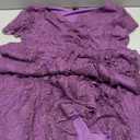 SCOMCHIC Womens Plus Size Wedding Guest Dress Formal Lace Wrap V Neck High Low Short Sleeve Cocktail Maxi Dresses,L