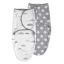 Soarwg Kids Baby Swaddle, Organic Baby Swaddles 0-3 Months, Swaddle Blanket, Swaddle Sack, Adjustable Newborn Infant Swaddle for Boy and Girls, Standard 100 by Oeko-TEX, Gray 2 Pack Small (Gray Skies)