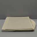 Large Toy Storage Box with Lid, Sturdy Toys Storage Chest Bin Organizer Basket with Dividers for Kids, Boys, Girls, Nursery, Closet, Bedroom, Playroom 25"x13" x16" (Beige and White)