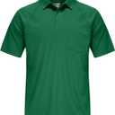 Mens Moisture Wicking Golf Polo Shirts UPF 50+ Short Sleeve Shirt M-5XL (Blue, XXL)