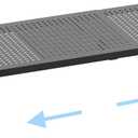 Expandable Adjustable Stackable Kitchen Organizer, Pantry Storage Shelves Racks, for cabinets Shelf, Kitchens, countertops, bathrooms, RV(1Pack/Black, Medium)