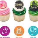 Wicked Cupcake Rings With Glinda And Elphaba, 24 Cupcake Toppers For Cakes, Birthday's, Celebrations, Food Safe Cake Decorations - 24 Pack