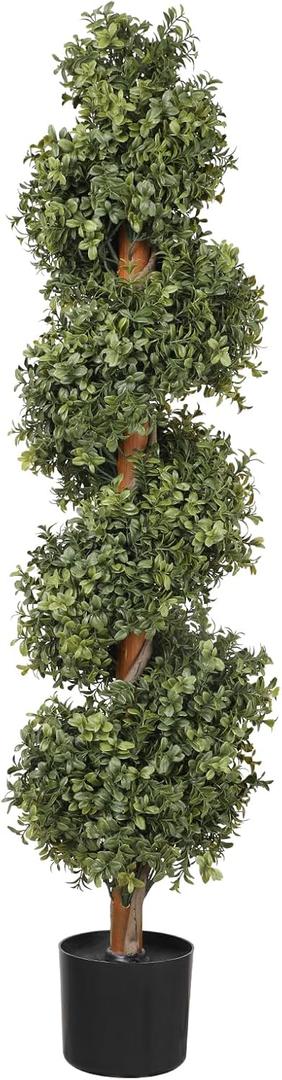 3.8FT Artificial Topiaries - Outdoor Topiary Trees for Porch & Garden Decor - Faux Topiaries & Fake Topiary Tree - Artificial Outdoor Trees Collection
