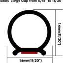 33Ft Weather Stripping, Weather Stripping Door Seal for Door Frame/Window Seal, D Shape Door Seal Strip Self-Adhesive Backing Seals Large Gap (from 5/16 inch to 11/20 inch)