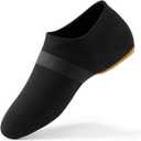 SANGEESON Jazz Shoe Slip-on for Women and Men's Dance Shoes (7-7.5 Women/6-6.5 Men, Black)