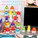 24 Pack Animal Stress Balls for Coworkers Adults Mini Foam Squeeze Fidget Toys for Anxiety & Stress Relief, Cute Motivational Animal Desk Gifts, Office Bulk Party Favors