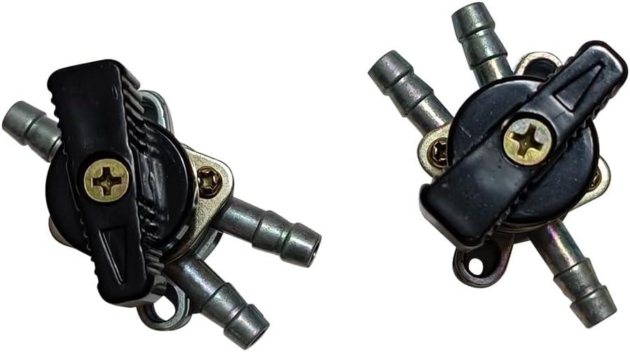 New 2PCS 3 Way Petcock Fuel Tank Shut Off Valve Compatible With 70cc 90cc 100cc 110cc 125cc 150cc Chinese ATVs Dirt Bikes & Go Karts Replace # 650331