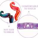 3 x 50pcs Mustache Shape Beads Acrylic Mustache Necklace Charms Large Hole Loose Spacer Beads Jewelry Finding for DIY Earring Necklace Bracelet Crafting Making