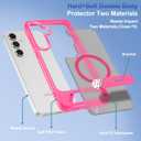 for Samsung Galaxy S26+ Plus Case with Screen Protector+Lanyard Wrist Strap,Magnetic Translucent Matte Rugged Slim Phone Cover Built in Invisible Kickstand [Fit for MagSafe],2026 Hot Pink