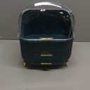 Makeup Cosmetic Organizer Box with Drawer Storage - Plastic Oval Storage Organizer with Turn Lock, Large Capacity for Womens Skincare and Beauty Products (Green)