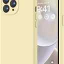 LOVE 3000 Designed for iPhone 13 Pro Max Case, Premium Silicone with [Soft Anti-Scratch Microfiber Lining] Shockproof Protective Phone Case for Men Women Girls 6.7", Creamy Yellow