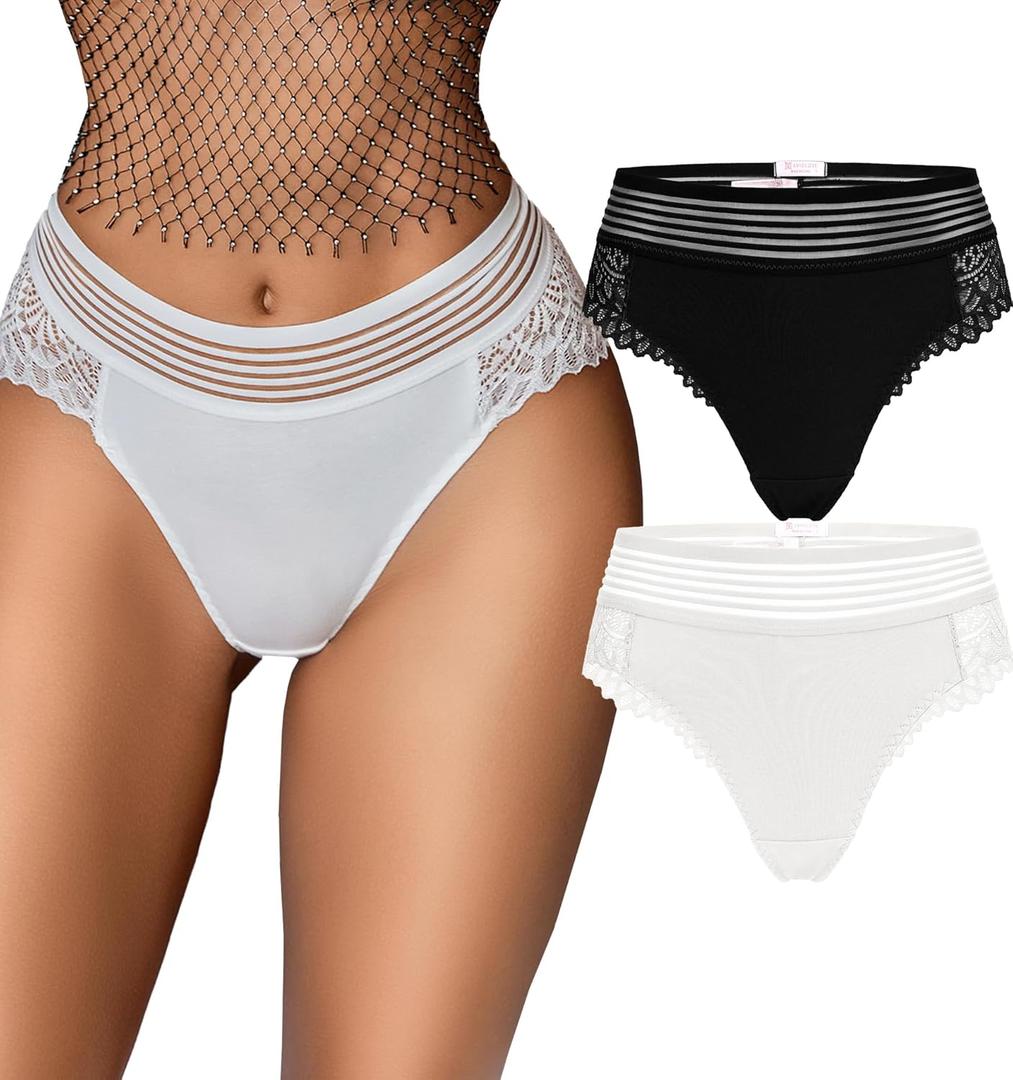Avidlove Sexy Panties for Women Lace Underwear Cheeky Hipster Panties Stretch Briefs Multipack