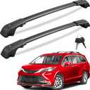 KINGGERI 300Lbs Lockable Roof Rack Cross Bars Compatible with Toyota Sienna 2021 2022 2023 2024 2025 2026, Anti-Theft Aluminum Roof Rails Crossbars Rooftop Cargo Basket Carrier Bag Luggage Rails