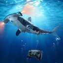 Remote Control Shark Toys High Simulation, Summer Water Toys for Kids, Ideal Gifts for Boys Ages 6+, Party Fun Games for Pool & Bath (Blue)