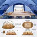 4/6 Person Easy Pop Up Tent,Camping Tent with Skylight and Rainfly,Waterproof,Quick Setup-Instant Tents for Camping Outdoor