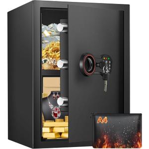 [3.3Cub] Large Home Safe Box with Fireproof Waterproof Bag, 19.7" Tall Safe