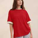 Gacaky Womens Oversized T Shirts Short Sleeve Casual Crewneck Tees 2026 Basic Loose Y2k Fashion Summer Workout Athletic Tops (XL)