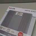 Taylor Glass Textured Paint Herringbone Design Digital Bathroom Scale, Gray, 5273274