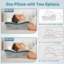 Cervical Pillow for Neck Pain Relief - Ergonomic Neck Pillow for Sleeping Contour Memory Foam Pillows for Neck Support, Orthopedic Bed Pillow for Side Back Stomach Sleepers