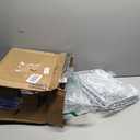 5 Tier Closet Hanging Organizer, Clothes Hanging Shelves with 4 Hanging Hooks 5 S Hooks, Wire Storage Basket Bins, for Clothing Sweaters Shoes Handbags Clutches Accessories Patent Design-White