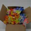 50 PCS Soft Hawaiian Leis Luau Party Decorations Tropical Favors Lei Flower Hair Clip,Headbands and Wristbands Perfect for Your Hawaii Luaus Party.