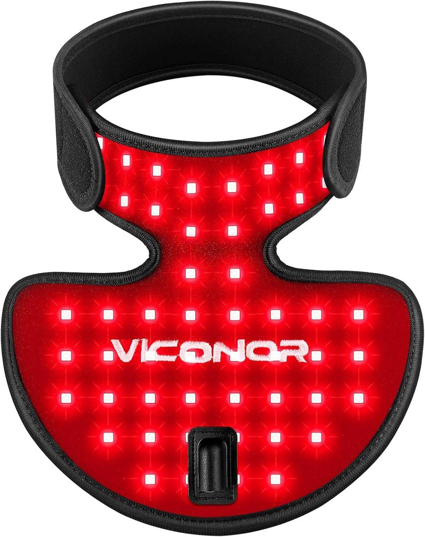 Red Light Therapy for Neck and Chest, Red Light Therapy for Face and Neck Device Portable 660nm Red Light & 850nm Near Infrared Light Therapy for Body for Skin Tightening