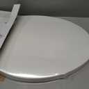 Elongated Toilet Seat, 18.5 Soft/Slow Close Oval (Oblong) Toilet Seat for Elongated Toilets, No-Slam Quiet-Close Lid, Easy-to-Install & Clean, Durable Never-Loosen White Plastic Seat