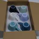 Porcelain Coffee Mugs Set of 6, 13 Ounce Coffee Cups with Handle, Ceramic Tea Mugs for Latte, Hot Tea, Cappuccino, Mocha, Cocoa, Blue Assorted Colors Mug Gift Set, Dishwasher and Microwave Safe