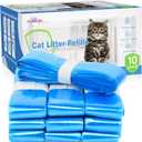 10 Pack Cat Litter Refill Bags 100% Enhanced Odor Control Generic Litter Refills Compatible with Standard, Plus, XL Pail