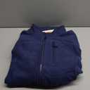 Zukela Navy blue Men's Full-Zip Polar Fleece Vest Lightweight Sleeveless Jacket Casual Outerwear with Pockets 3XL