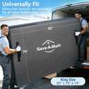 SaveAMatt Mattress Bags for Moving and Storage, Mattress Protector Cover with 4 Heavy-Duty Handles & Strong Zipper, Extra Thick Reusable Mattress Moving Supplies, King Size, Gray