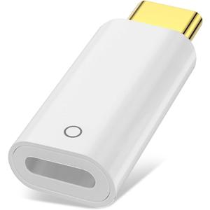 USB-C to Pencil Adapter for Apple Pencil 1st Generation, USB C to Pencil Charging Adapter Type C Bluetooth Pair Connector Compatible with iPad 10th Gen (White)