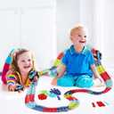 Flexible Car Race Track for Kids  Bendable, with Toy Car + 46 Track Parts, Magic Tracks Set for Boys & Girls; for Toddlers & Kids Ages 3-11