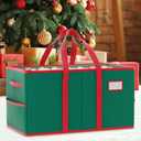 Christmas Ornament Storage Box with Adjustable Dividers Green Ornament Storage Container with 8 Tray 128 Individual Compartments Large Christmas Ornament Storage for Christmas Decorations
