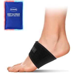 Dr. Scholl's Hot & Cold Adjustable Arch Sleeve, Dual Temperature Therapy Designed for Custom Arch Support, Lightweight Foot Arch Support and Foot Pain Relief (Adjustable Fit)