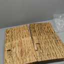 Water Hyacinth Storage Baskets 11x11x11 Inch Wicker Storage Cubes Set of 2Baskets,Handwoven Foldable Wicker Cubes with Sturdy Handles, Rustic Laundry Organizer for Bedroom Shelves, Kitchen, Bathroom