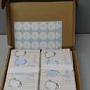 60 Pack Baby Shower Thank You Cards with Blue Envelopes for Boy - 4x6 Inch with Clothesline Design and Includes 60 Cute Stickers for Appreciation - Thank You Cards With Envelopes