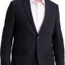 Haggar Mens The Active Series Classic Fit Gabardine Blazer (Regular and Big and Tall Sizes) (50, Black)