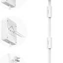 Short Power Strip 2FT - Flat Wall Extension Cord with 4AC Outlet and 3 USB Ports(1 Type C), Multi Plug Outlet Extender Small Surge Protector for Home Office Dorm, White