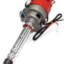 A-Team Performance R2R Complete Distributor - Ready 2 Run for Chevy SBC BBC 283-454 Series - Automotive Replacement Ignition Parts Two-Wire Installation with Red Cap