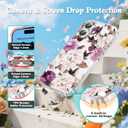 MILPROX Compatible with iPhone 17 Flowers Case 6.3 inch, Cute Pretty Floral Pattern Clear Girly Design for Women Girls, Elegant Aesthetic Classy Shockproof Hard Back Cover - Rose