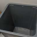 Restaurantware-Clean Tek Professional 19 Gallon Trash Can, 1 Square Waste Basket - Lid Sold Separately, Space Saving, Gray Plastic Garbage Bin, Ideal For Home, Office, Restaurant, And More