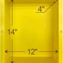 Uni-Green Shower Niche Ready for Tile 16" ×14" × 4" Bathroom Recessed Shower Niche Rectangle Leak Proof Shower Shelf Organizer for Shampoo & Toiletry Storage Yellow