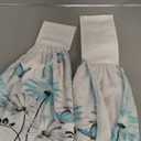 Kwlegh 2 Pcs Teal Daisy Floral Hanging Kitchen Towels Turquoise Rustic Poppy Flower Butterfly Hand Towel with Hanging Loop Fast Drying Dish Washcloths Soft Absorbent Fingertip Bath Towel for Bathroom