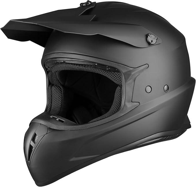 Favoto Adult Dirt Bike Helmets - DOT Approved Lightweight Motocross/ATV/UTV Helmet for Men Women, with Removable Visor and Washable Padding (S(55-56cm/21.6-22inch))