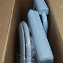 Drive Medical 11148-1 Folding Steel Bedside Commode Chair, Portable Toilet, Supports Individuals Weighing Up To 350 Lbs, with 7.5 Qt. Bucket and 13.5 Inch Seat, Grey